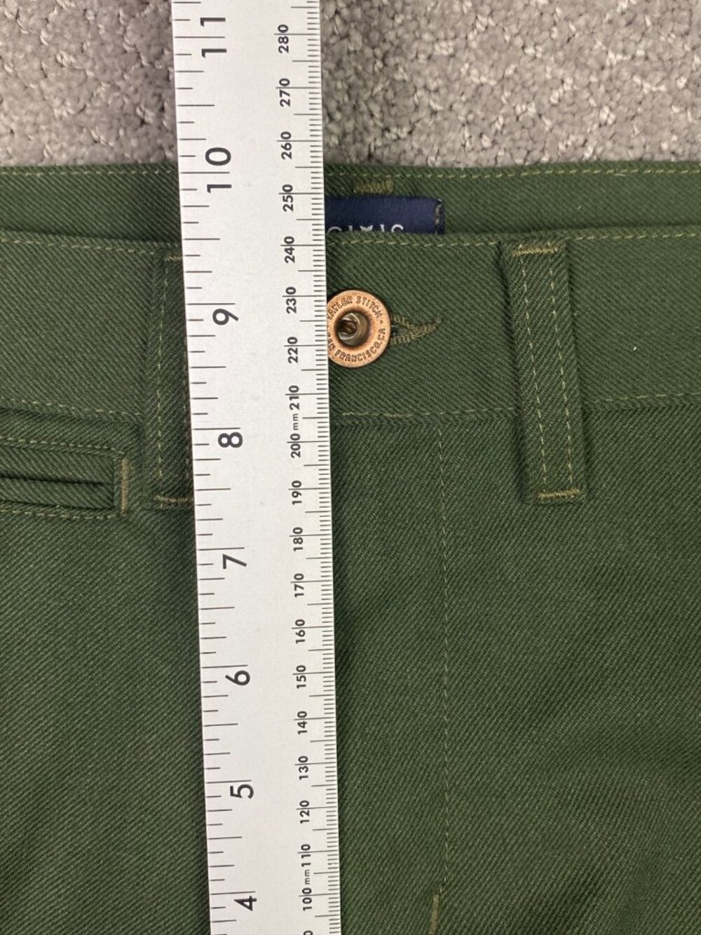 Civic by Taylor Stitch Shorts Men's 30 Green 8" Inseam - Picture 8 of 11
